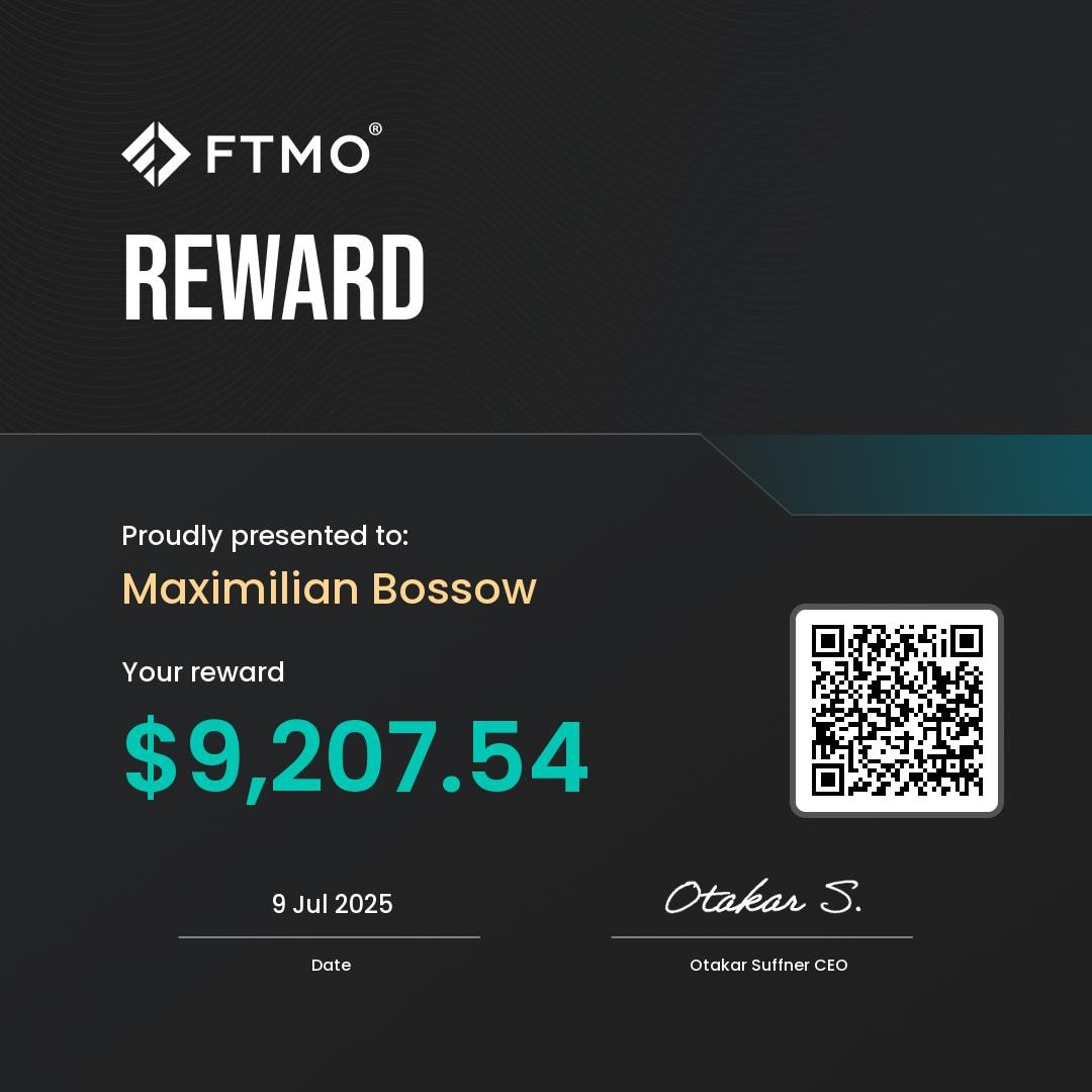 FTMO profit-split payout — funded account #5